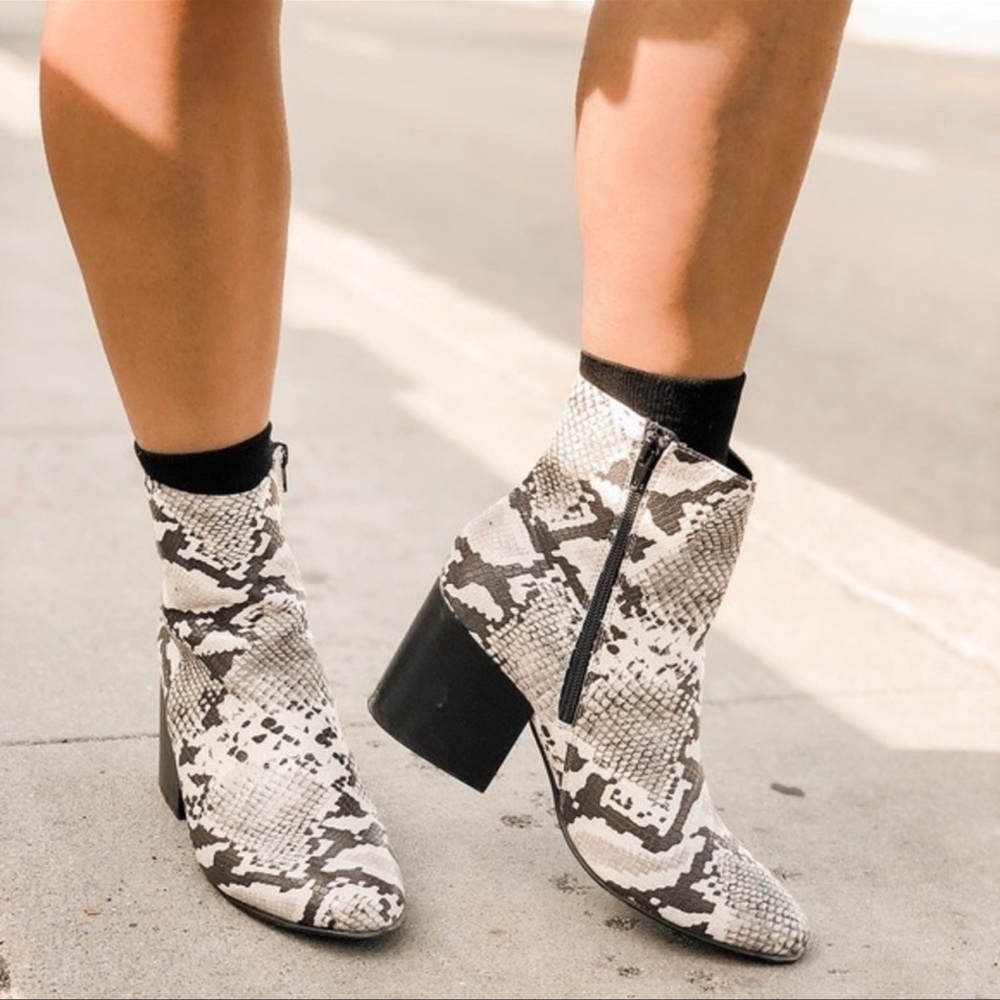 Madden Girl “AADEN” Snake Print Booties